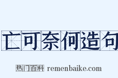 亡可奈何造句是什么意思的图片